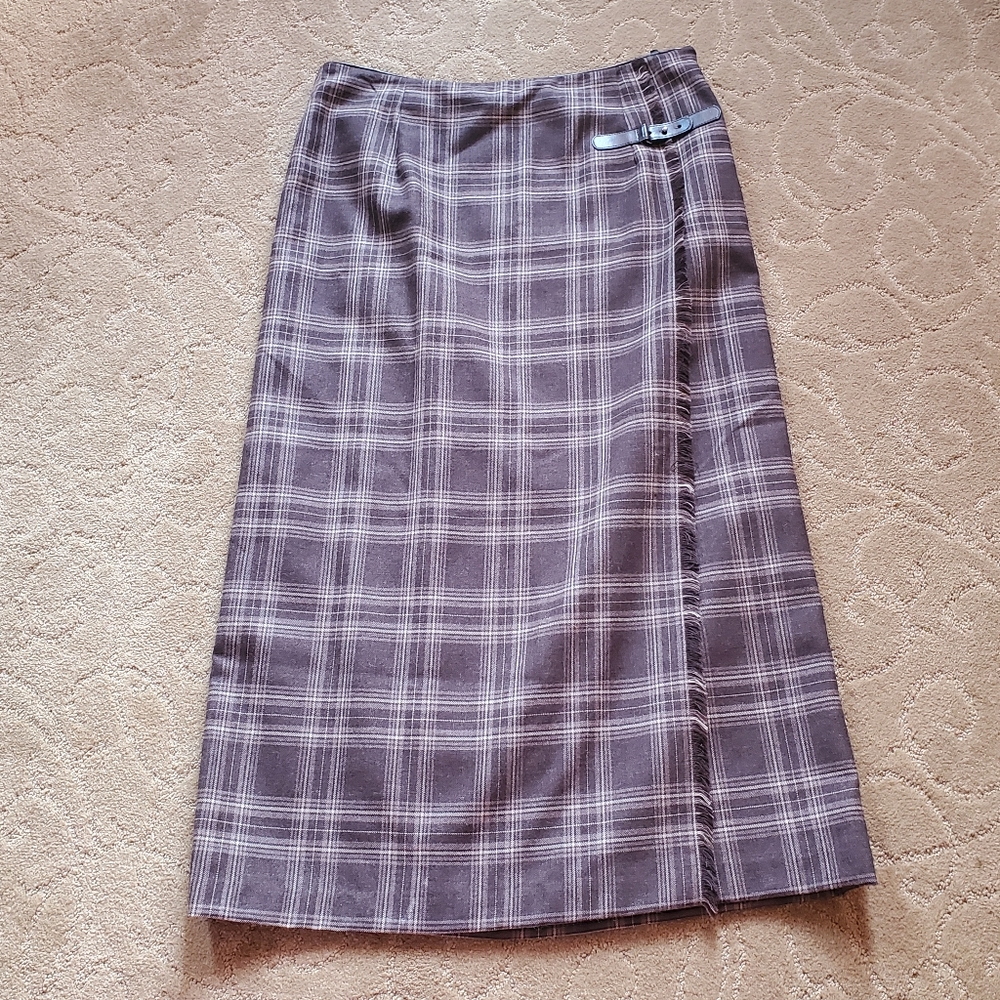 Rafaella Wool Wrap Skirt